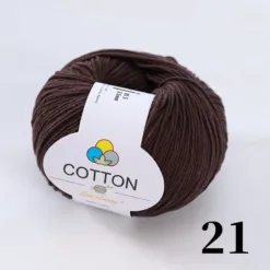 8-Ply Pure Cotton Yarn - #21 Coffee Brown