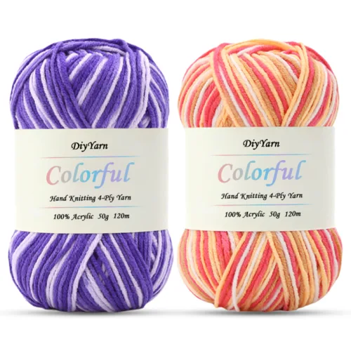4 Ply Colorful Hand-Knitting Yarn