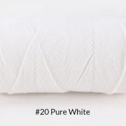 Milk Cotton Yarn – 5-Ply, 200g, 62 Colors - #20 Pure White