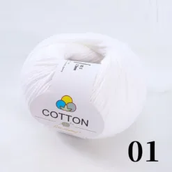 8-Ply Pure Cotton Yarn - #01 Pure White