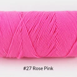 Milk Cotton Yarn – 5-Ply, 200g, 62 Colors - #27 Rose Pink