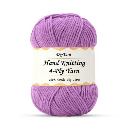 4-Ply Hand-Knitting Yarn – 50g, 120m, 99 Colors