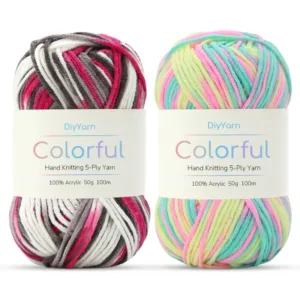 5 Ply Colorful Hand-Knitting Yarn