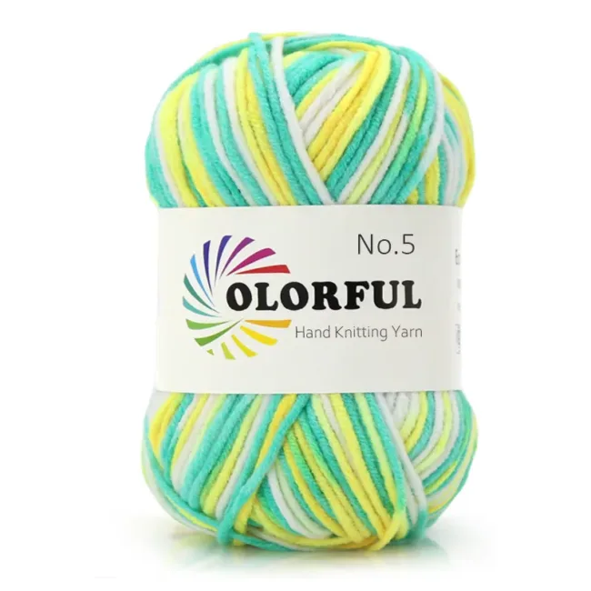 5-Ply Variegated Hand-Knitting Yarn – 50g, 100m, 48 Colors