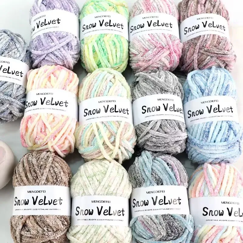 Snow Velvet Multicolor Chenille Yarn - Image 3