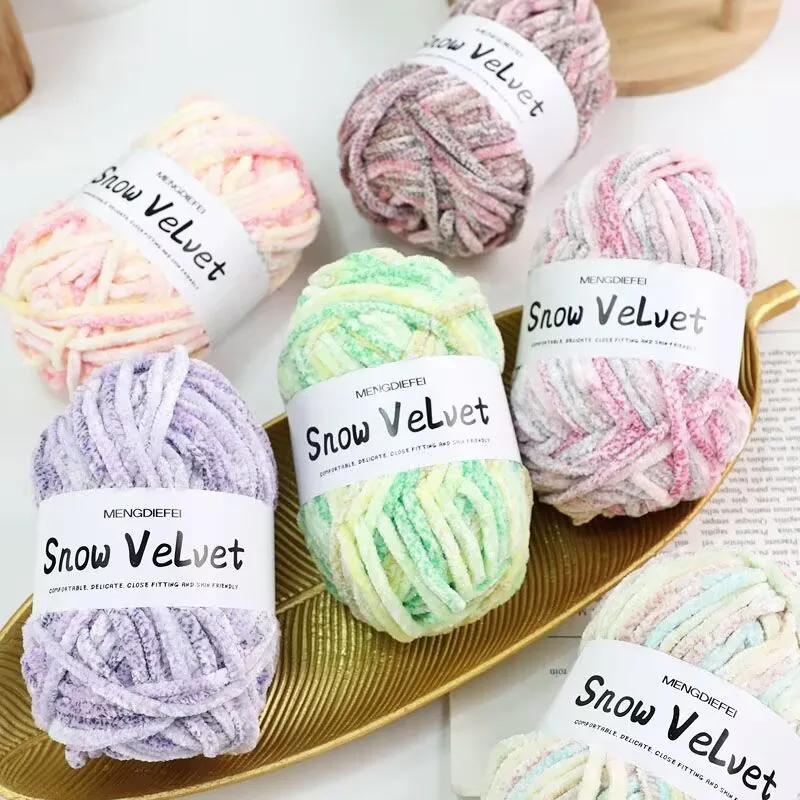 Snow Velvet Multicolor Chenille Yarn - Image 2