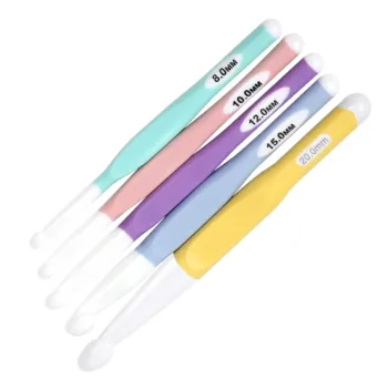 Large Soft-Grip Dual-Color Crochet Hooks